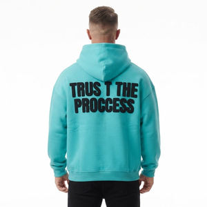 Sudadera con capucha pesada personalizada para hombre con cremallera, estampado 3D en relieve, forro polar oversize, ropa urbana, marca privada, venta al por mayor - Product Image 4