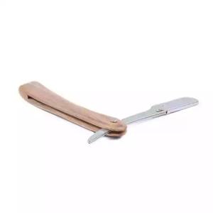 Navaja de Afeitar Clásica con Mango de Madera para Hombre, Navaja de Afeitar Profesional de Acero Inoxidable para Barbería - Product Image 4