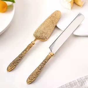 Contemporary Living Metal Cake Server Set Stainless Steel Cake Knife Spatula Serving <b>Tools</b> - Product Image 1