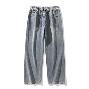 Jeans de cintura alta para hombre, de pierna recta, de mezclilla, de buena calidad y cómodos, a bajo precio, jeans de mezclilla oversize para hombre. - Product Image 4