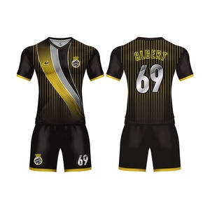 Conjunto de Uniforme de Fútbol Personalizado para Hombre, con Nombre de Equipo, Transpirable, Impresión Digital, Poliéster - Product Image 2