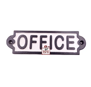 <b>Cast</b> Iron Sign Plate "OFFICE" for Doors Sign Hot Selling <b>Cast</b> Iron Name Plates <b>Cast</b> Iron Office Door Sign - Product Image 3