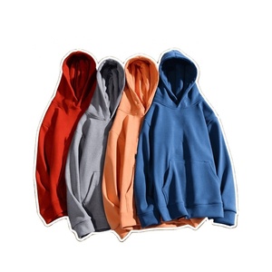 2021 Latest Design Hoodie Factory Men's Basic Thick Pullover Hoodie Men's Blank Plain Hooded Sweat Shirt - Product Image 2