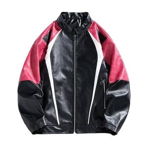 เสื้อแจ็คเก็ตหนังแท้บุ PU สำหรับผู้ชาย - Product Image 1