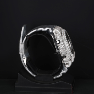 นาฬิกาข้อมือดิจิตอลเพชรโมอิสซาไนต์แบบกันน้ำ LED สแตนเลสสตีล ฮิปฮอป หรูหรา สำหรับผู้ชาย สปอร์ต  แบบกำหนดเองได้ ใช้ได้ทุกวัน - Product Image 4