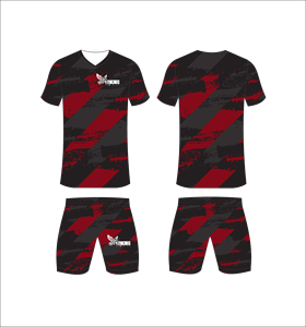 ชุดเสื้อฟุตบอลแบบซับลิเมชั่นสั่งทำพิเศษ ระบายอากาศได้ดี คอวี สำหรับผู้ชาย ชุดยูนิฟอร์มฟุตบอล พิมพ์ลายเต็มตัว ชุดกีฬาสำหรับฝึกซ้อม - Product Image 1