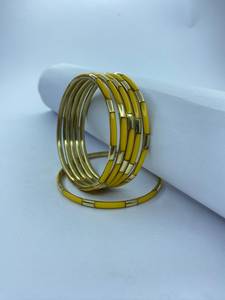 Factory Direct Handforge Global Impex HGI-7654 Ethnic <b>Resin</b> Brass Bangles Custom Color Handmade Fashion Jewelry Women's Party - Product Image 2