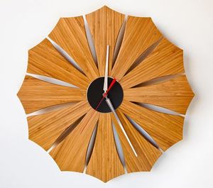 Nordic Minimalist Wood <b>Wall</b> <b>Clock</b> <b>Modern</b> 3D Geometric <b>Wall</b> <b>Clock</b> Silent Quartz <b>Clock</b> Living Room Office Decor Wooden <b>Wall</b> <b>Clock</b> - Product Image 6