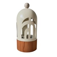 Brûleur d'encens artisanal en bois de manguier et laiton, design Jali moderne, porte-bakhoor pour la décoration intérieure, parfum d'ambiance premium pour la maison