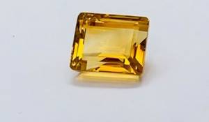 Citrine brésilienne naturelle taille émeraude, pierre précieuse en quartz doré véritable pour la collection de bijoux fins en gros - Product Image 1