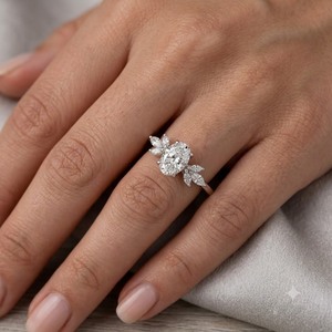 Anillo de Compromiso con Certificado IGI VBSR-267, Oro Rosa de 18K, Corte Ovalado de 2.24CT, Color E, Claridad VVS2, Diamante Ovalado Cultivado en Laboratorio, Anillo de Boda - Product Image 3