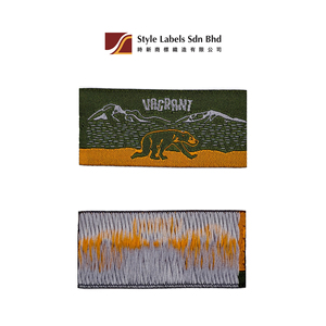 Étiquettes tissées personnalisées de qualité supérieure, style Damask, avec bordure découpée au laser, lavables, rectangulaires, pour sacs de vêtements, avec logo de marque, style Selangor. - Product Image 2