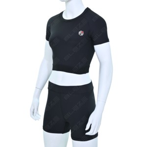 Ropa Deportiva de Yoga para Mujer con Logotipo Personalizado, Conjunto de 2 Piezas por Encima de la Rodilla, Tops Cortos, Secado Rápido y Transpirable - Product Image 4