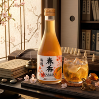 Bouteille de vin en verre personnalisée 300ml, style japonais, transparente, avec bouchon à vis, pour l'emballage d'alcool et de spiritueux