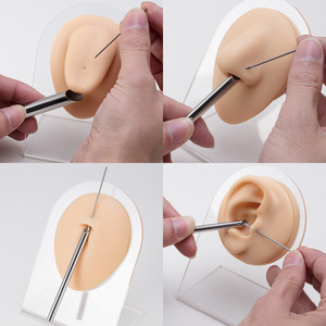 Kit professionnel d'instruments de perçage manuel en acier inoxydable stérilisé certifié CE pour oreille, nez, lèvre, nombril et peau - Product Image 6