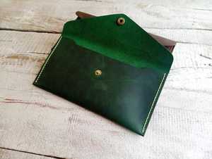 Artisan Crafted Leather Wallet Portable Long Envelope Money Pouch Clutch <b>Case</b> Timeless <b>Coin</b> Purse Vintage Card Holder for Cash - Product Image 4