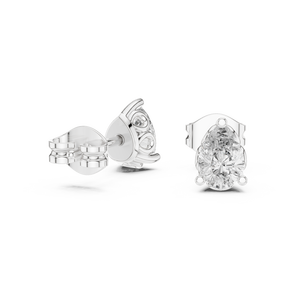 Pendientes con Diamantes Cultivados en Laboratorio de Corte Pera de 0.47CT, Engastados en Oro Blanco de 18K, para Mujer, Regalo de Compromiso, Boda, San Valentín, Uso Diario - Product Image 4