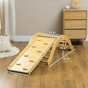 Juego de Escalada para Niños Pequeños 4 en 1 para Interiores con Arco, Rampa y Cojín de Madera, Estructura de Juego Perfecta para el Tiempo de Juego en Interiores - Product Image 3