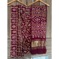 Kraliyet Mirası Saf İpek Ghatchola Bandhani Saree