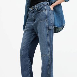 Jeans pour femmes en gros, pantalons droits taille haute, jeans évasés, impression de logo personnalisée, service OEM - Product Image 5