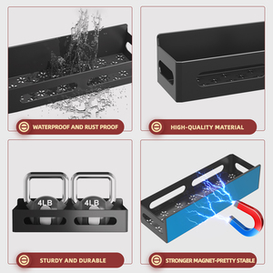 Organisateur magnétique pour réfrigérateur en plastique, étagère à épices, 2 niveaux, installation <span class=keywords><strong>sans</strong></span> perçage, étagère magnétique puissante pour réfrigérateur, rangement de cuisine - Product Image 5