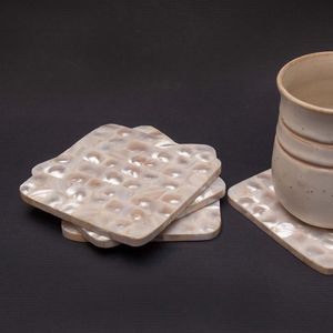 Ensemble de sous-verres classiques en nacre incrustée, faits à la main, de luxe, pour la décoration de table à la maison, au restaurant ou à l'hôtel - Product Image 3