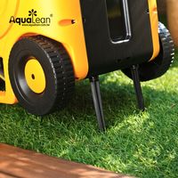 Enrouleur de tuyau compact en plastique, mobile, avec guide, 30 m, pour l'arrosage des pelouses et des jardins