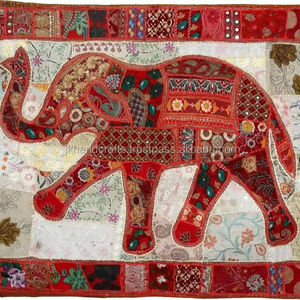 Meilleure collection de tapisseries murales en tissu vintage indien écologique de haute qualité, design patchwork, prix de gros - Product Image 2