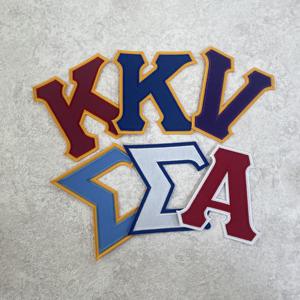 Parches de tela de sarga termoadhesivos de hierro de alta calidad para ropa deportiva, letras del alfabeto bordadas al por mayor - Product Image 2