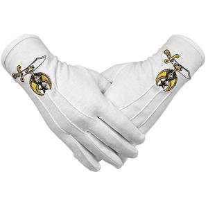 Guantes de Ceremonia de Algodón Premium Blancos para Reuniones Fraternales, Transpirables y de Ajuste Suave - Product Image 4