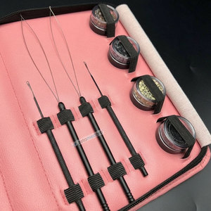 Hair <b>Extension</b> Tools Kit for Chinese Hair Micro Link Removal Plier Set Professional Use Black Matte 3mm Nano <b>Beads</b> Threads - Product Image 4