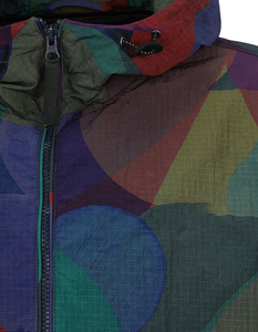 Chaqueta Cortavientos con Capucha para Hombre, Estampado Geométrico, Ligera, de Poliéster, Estilo Urbano, Cierre de Cremallera, Casual, para Primavera - Product Image 6