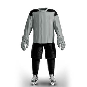 <b>Ice</b> Hockey Uniform Lightweight Jersey And Pants Breathable Fabric Adjustable Gear For Track League And Tournament Use - Product Image 1