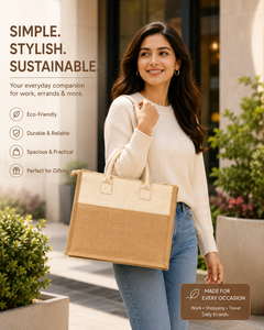 <b>Large</b> Jute <b>Beach</b> Tote <b>Bag</b> With Top Handle Eco-Friendly Shopping <b>Bag</b> For Travel Picnic Everyday Use - Product Image 4