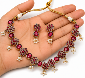 Juego de Joyería Clásica para Mujer en Plata Oxidada Antigua, con Engaste de Bisel, Diseño Floral Chapado en Oro de 18K, Ideal para Fiestas - Product Image 4
