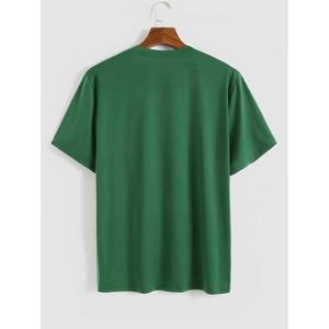 Camiseta Azul Marino de Manga Corta para Hombre, Camisetas de la Mejor Calidad, Corte Regular, Cuello Redondo y Ecológicas, Camiseta Lisa con Estampado - Product Image 4