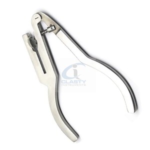 CLASTY INSTRUMENTS Poinçon à caoutchouc dentaire en acier inoxydable, instrument chirurgical manuel certifié CE Classe I - Product Image 1