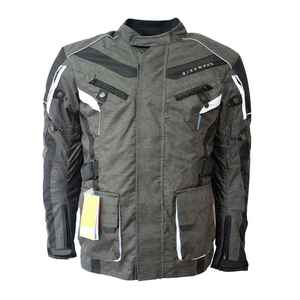 Veste en cuir respirante et coupe-vent pour moto tout-terrain toutes saisons pour hommes - Product Image 1