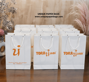 Luxury Custom Printed White <b>Paper</b> Shopping Bags with Rope Handles for Boutique Clothing Gift Packaging Wholesale - Product Image 2