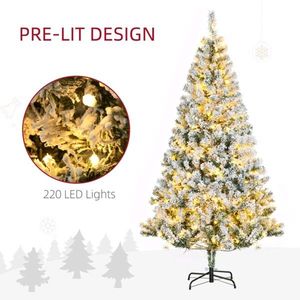 Warm White LED Christmas <b>Trees</b> with Snow Frosted <b>Branches</b> - Product Image 4