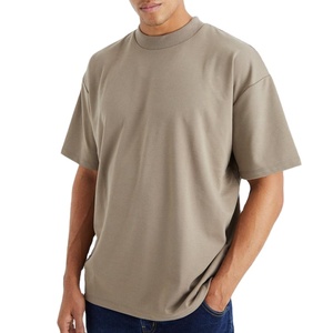 Comprar camiseta personalizada nueva para hombre, camiseta de algodón grueso de 300 g/m², oversize, con hombros caídos, estilo streetwear, corte holgado, 2026 - Product Image 3