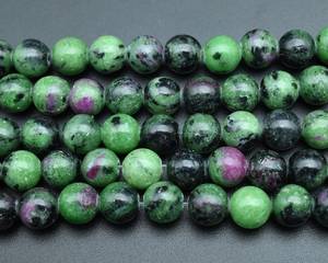 Cuentas redondas de jaspe verde natural, cuentas sueltas de piedras preciosas lisas para pulsera, collar, fabricación de joyería DIY, venta al por mayor - Product Image 1