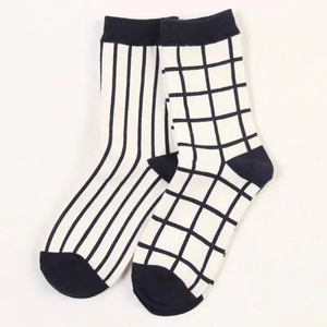 Knee-High Elegant Men's Different Color <b>Long</b> with Woven Logo White and Brown - Product Image 1