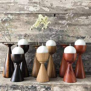 Lavie Creations Wooden Round <b>Candle</b> Holder-Home Decor for Birthday Christmas & Wedding - Product Image 2