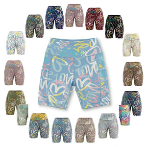 Shorts de sport personnalisés de haute qualité pour femmes, imprimés sur mesure, shorts de fitness, shorts de cyclisme, shorts d'entraînement extensibles et confortables pour la course à pied, OEM ODM - Product Image 1