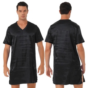 Hommes Femmes Short Couple Shomewear Sides Split Pictures Korean Nightwear for Ladies - Product Image 2