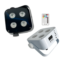 Micro Table 4x18W RGBWA UV 6in1 LED Alimenté par Batterie Sans Fil DMX IR Télécommande uplight pour mariage DJ