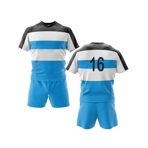 Dernier style, vente en gros, nouveau design, ensemble de tenue de rugby, fabricant, logo personnalisé par sublimation, broderie, impression couleur, OEM ODM - Product Image 4