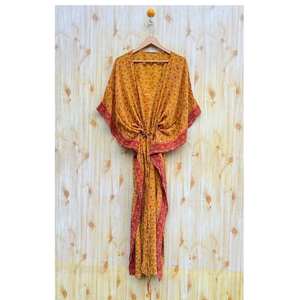 Ethinic Craft Hub Women's Lightweight Floral Silk Kaftan Assorted Cover-Up for <b>Beach</b> Swimming Swimsuit <b>Accessory</b> India - Product Image 1