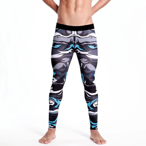 Fully Sublimation <b>Compression</b> Pants BJJ <b>Mens</b> <b>Tights</b> Grappling Martial Arts Spats Cotton/Bambo Sports <b>Tights</b> Elastic Stretch - Product Image 3